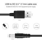 3.3Ft Usb To Dc 5.5X2.1Mm Barrel Shaped Socket Center Pin Positive Power Cord Charger Cable, Suitable For Laptop Ac Power Charger Adapter