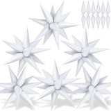 72 Pcs White Star Balloons – 26 Inch Large Metallic Spike Cone Foil Balloons, Explosion Star Design for Birthday, Wedding, Graduation, and Anniversary Party Decorations