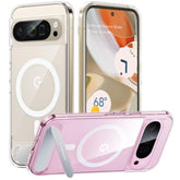 Magnetic Stand Case for Google Pixel 9 Pro XL, MagSafe, Mil-Grade Protection, Clear