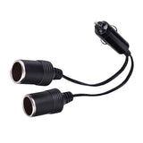 Dual 12V Car Cigarette Lighter Adapter Splitter 2-Way Socket Extension Cord