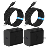 2Pack 45W Super Fast Charging Block With Usb C To C Cable 10Ft, Type C Wall Charger Adapter And Android Phone Charger Cord Long For Samsung Galaxy S25/S24 Ultra/S23+/S22 Plus/22/S21/S20/S10/Note 20/10
