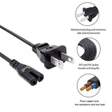 8Ft Tv Power Cord Replacement For Samsung 24" 32" 40" 43" 48" 49" 50" 55" 60" 65" 75" Inch Lcd Hd Smart 4K Curved Tv Un55Ru8000Fxza Un65Ru7100Fxza Un43Nu6900Fxza 2 Prong Cable