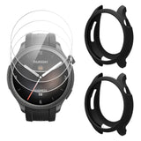 Watch Screen Protector (3+2 Pack) Compatible For Amazfit Balance Tempered Glass Film Anti-Scratch High Definition Full Coverage And Silicone Protective Case