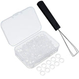 Keyboard Puller Keycap Removal Tool And 200 Pcs Rubber O-Ring Dampeners Plumbing Rubber O-Ring Seal For Switch And Mechanical Keyboard