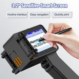 Mini 1" Handheld Inkjet Printer Gun, T1000Plus Handheld Printer Printing Height 0.08-1Inch Inkjet Coder With 42Ml Fast-Drying Ink For Text Qrcode/Barcode/Batch Number/Date Printer With Touch Screen