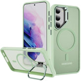 For Samsung Galaxy S23 Plus Case With Magnetic Compatible With Magsafe Built-In Kickstand Stand Shockproof Protective Cover For Galaxy S23+ Plus Phone Case (Light Green)