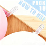 10 Pack Balloon Arch Clips Plastic Spring Clamp-2.4" Heavy Duty Clip To Easily Create Balloon Garland, Balloon Arch Kit, Balloon Clips For Weddings, Birthdays, Baby Showers Photography Studios