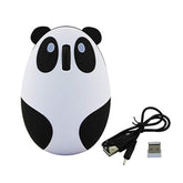 Panda Wireless Mouse, Cute Animal Mini Usb 2.4G Rechargeable Optical Mice Cartoon Computer Mouse With A Usb Receiver For Computer Laptop Pc Office Kids Children Girls Gift (Wireless-White)