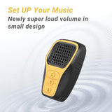 Wearable Bluetooth Speaker, Ip67 Waterproof Clip-On Mini Portable Speakers, Wireless Clip Speaker With Built-In Mic, Hands-Free Music And Calls For Work/Riding/Golf/Outdoor(Yellow)