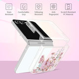 Phone Case Pink Floral For Samsung Z Flip 7, Ultra Slim Soft Shockproof, Never Yellow Cover For Samsung Flip 7 Case Women