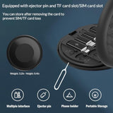 60Wctoc Charging Adapter Cable Kit, Fast Charging & Data Transfer W/Type C/Lightning/Micro Usb, Sim Storage Tool, Data Transfer Tech Travel Cable Kit, Phone Holde (Black)