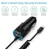 For Iphone 16E 17 Pro Max Air, Fast Car Charger Adapter For Iphone 16E, 16, 16 Pro Max, 16 Pro, 16 Plus, 15 Series, Car Adapter Plug With 2.8Ft Coiled Cable