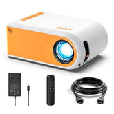 Mini Projector For Outdoor Movies, Full Hd Video Projectors Support 1080P For Iphone, Portable Projector For Home Theater Use, Compatible With Smartphone/Tv Stick/Hdmi/Av/Usb