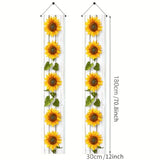 Sunflower Welcome Hanging Banners Spring Summer Porch Banners Flags Summer Door Banners Party Decorations Hanging Banner12 X 72Inches Seasonal Front Door Sign Decoration