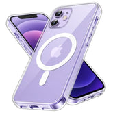 JETech Magnetic Case for iPhone 12/12 Pro 6.1-Inch Compatible with MagSafe Wireless Charging, Shockproof Phone Bumper Cover, Anti-Scratch Clear Back (Clear)