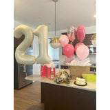 Number Balloons 1, 40 Inch One Balloons For 1St Birthday Girl Boy 1 11 21 Party Decorations Baby Shower Photo Shoot, Cream White 1 Balloon