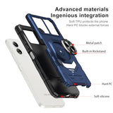 For Boost Celero 5G Sc Magnetic Case, Celero 5G Sc Phone Case, With Screen Protector, Ring Kickstand For Car Mount, Military Grade Shockproof Rugged Cell Phone Case-Blue
