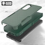 For Samsung Galaxy A15 5G Case: Dual Layer Protective Heavy Duty Cell Phone Cover Shockproof Rugged With Screen Protector - Military Protection Bumper Tough - Samsung Galaxy A15 5G 2024, Dark Green