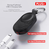 Portable Apple Watch Wireless Travel Charger, 1200Mah Power Bank Iwatch Fast Charging With Car Keychain, Adapter Compatible With Series Ultra 10 9 8 7 6 5 4 3 2 Se (Black)