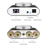 M6 200W Mini Bluetooth 5.0 Audio Power Amplifier, 100Wx2 Dual Channel HiFi Stereo Mini Speaker AMP w/Optical/AUX/BT Input, Home Audio Wireless