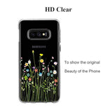 Case Compatible With Galaxy S10E Case Clear With Design Soft Tpu Shock Absorption Slim Embossed Pattern Protective Back Cover (Flower Bouquet)