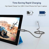 Usb C To Usb C 100W Cable 10 Ft 2Pack, 5A Fast Charging Usbc Charger Cable For Iphone 15/15 Pro/15 Plus/15 Pro Max, Macbook Pro2020, Ipad Pro/Air 5/4, Samung Galaxy S22/S23+/S23 Ultra,Grey