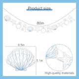 Last Toast on the Coast Banner with Seashell Garland for Beach Bachelorette Decor