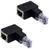 Ethernet Adapter 90 Degree, Down Angled Rj45 Male To Female Ethernet Extender