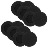 Ear Cushions Soft Foam Covers 45Mm - 1.8" Inch Diameter Replacement Sponge Cover Earpads For Most Standard Size Office Telephone Headsets, On Ear Headphones (Black) 12 Pack