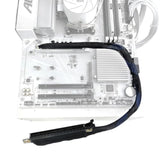 JMT 180 Degree 64GBS PCIE 5.0 X16 Graphics Card Extension Cable GEN5 Braided Mesh Harness Riser for AI Server Graphics Card Bendable GPU Adapter 16AB5 (Right Out Right in,50CM)