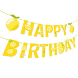 Lemon Banner Lemon Happy Birthday Banner Lemonade Birthday Party Banner Lemon Party Decoration Lemonade Happy Birthday Sign For Summer Fruit Birthday Party Lemon Theme Bridal Shower Supplies