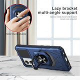 For Boost Celero 5G Sc Magnetic Case, Celero 5G Sc Phone Case, With Screen Protector, Ring Kickstand For Car Mount, Military Grade Shockproof Rugged Cell Phone Case-Blue