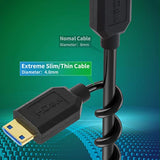 8K Mini Hdmi To Hdmi Cable 1Ft, Hdmi To Mini Hdmi Cable 48Gbps, Ultra-Thin Min