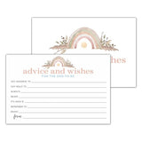Rainbow Floral Advice And Wishes Cards For The Dad-To-Be, Baby Advice Cards For New Dad, Baby Shower Party Game,Decorations Party Supply?25 Cards(Bb001-Jyk 004)