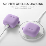 For Apple Airpods 4Th Generation Case Cover(2024), Silicone Case With Cleaner Kit & Keychain Compatible Compatible With Airpods 4 Case For Women,Men(Lavender Purple)