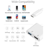 Usb C Otg Adapter With Power, 2 In 1 Usb C To Usb Female With 60W Pd Charging Adapter Compatible With Iphone 15/15Pro, Ipad Pro, Galaxy S24/S23/S22/S21, Pixel 8/7/6, Google Chromecast With Google Tv