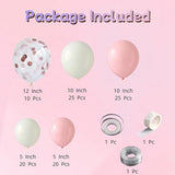 100pcs Pink & White Balloon Garland Set for Party, Baby Shower, or Wedding
