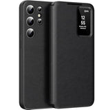 Samsung S26 Ultra 5G Case with S-View Wallet Phone Case, Smart Window Cover for Galaxy S26 Ultra, Flip Leather Protective Smart View (Black)