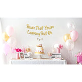Rude That You'Re Leaving But Ok Gold Glitter Banner - Going Away Party - Moving Party - New Job - Will Miss You - Funny Retirement Party Supplies, Gifts And Decorations