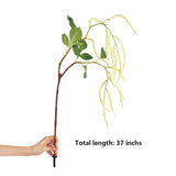 3Pcs Artificial Amaranthus Flower Fake Hanging Green For Wedding Bouquets Home Decor Arrangement Photo Props Party Decoration 37''(White)