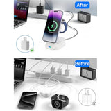 Wireless Charging Station For Apple,Magnetic Compatible Wireless Charger Stand,3 In 1 Wireless Charger Stand Dock Watch And Phone Charger Station For Iphone 15, Airpods, Apple Watch 9