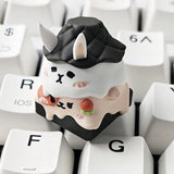 Artisan Keycaps Double Cute Rabbit Shaped Kawaii Keycaps Resin Handmade Single Replace Key For Esc Key Mechanical Keyboard