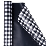 30 Inch Reversible Wrapping Paper Roll - Black And White Plaid Design For Birthday, Holiday, Wedding, Baby Shower And More Occasions - 30 Inch X 33 Feet