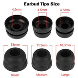 Earbud Tips Replacement Earbud Tips Earbud Replacement Tips Ear Covers Double Flange Silicone Eartips Earplug Ear Tips For Earbuds Fit For Beats Fit Pro Ear Tips Buds Black+White 6 Pairs Sml