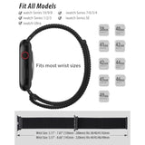 Nylon Loop Sport Band for Apple Watch 38-49mm Series 7-10 Ultra SE Breathable