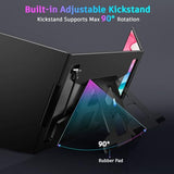 Laptop Screen Extender, 15.6" Triple Portable Monitor With Ultra-Slim Fhd Ips Display, One Cable Usb-C Monitor Extender Compatible With Macos, Windows, Android For 12-16" Laptop (Driver Need)