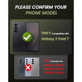 For Samsung Galaxy Z Fold 7 Front Frame With Tempered Glass Screen Protector, Durable Sturdy Cover Compatible With Galaxy Z Fold 7 5G 2025(Black)