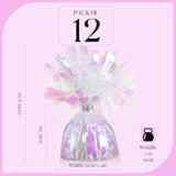 Ombre Iridescent Heavy Solid Balloon Weights Pack Of 12, Table Centerpiece Diy Décor For Bridal Shower, Party Decoration, (5 Oz, 4.7 Inches Tall) Balloon Anchor For Helium Balloon