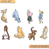 Winnie Bear Friends Hanging Decorations, Table Centerpieces Set For Balloon Baby Shower/Birthday Party Double-Sided Printed 8 Designs