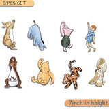 Winnie Bear Friends Hanging Decorations, Table Centerpieces Set For Balloon Baby Shower/Birthday Party Double-Sided Printed 8 Designs